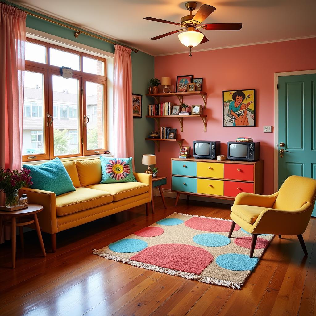 Retro Interior of 90s Homestay in Tam Dao