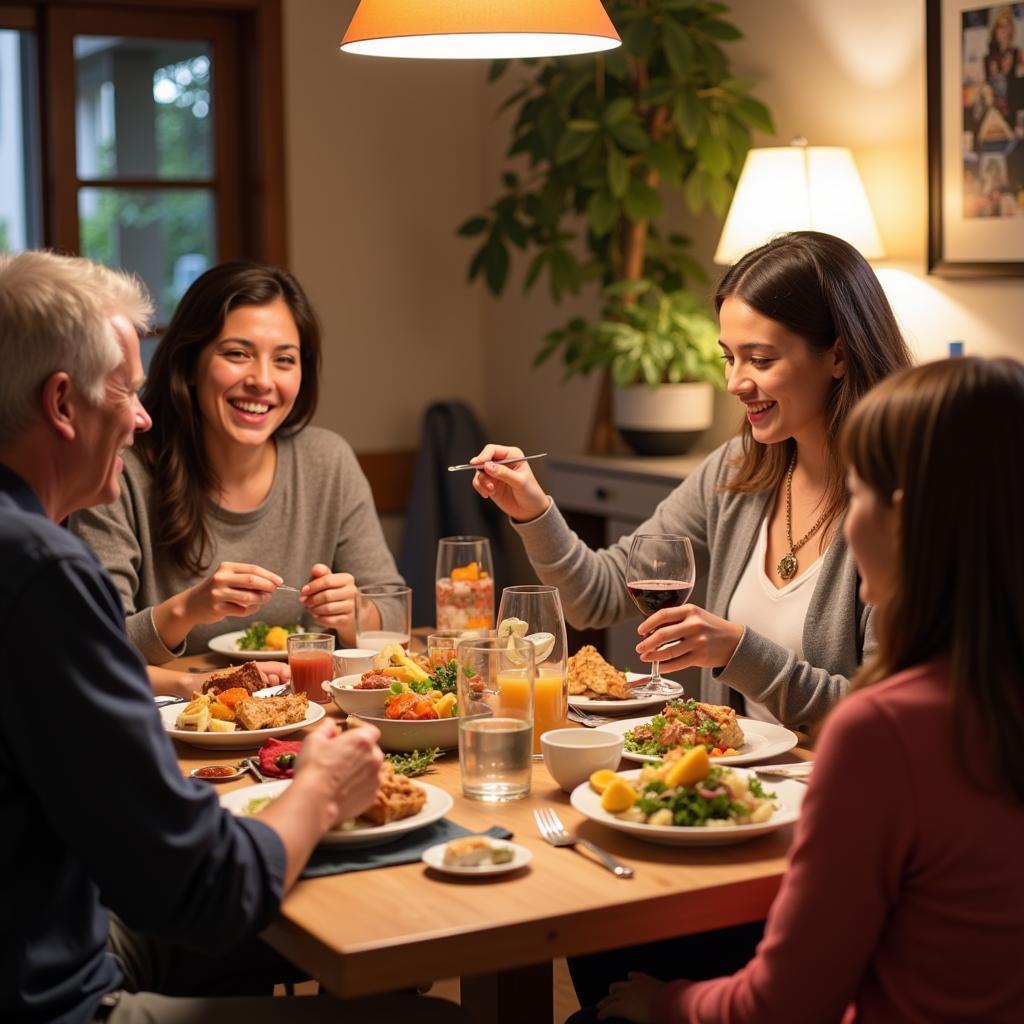 Adelaide Homestay Family Dining Together