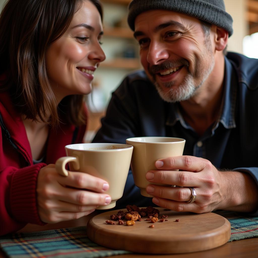 Homestay guest and host sharing mate