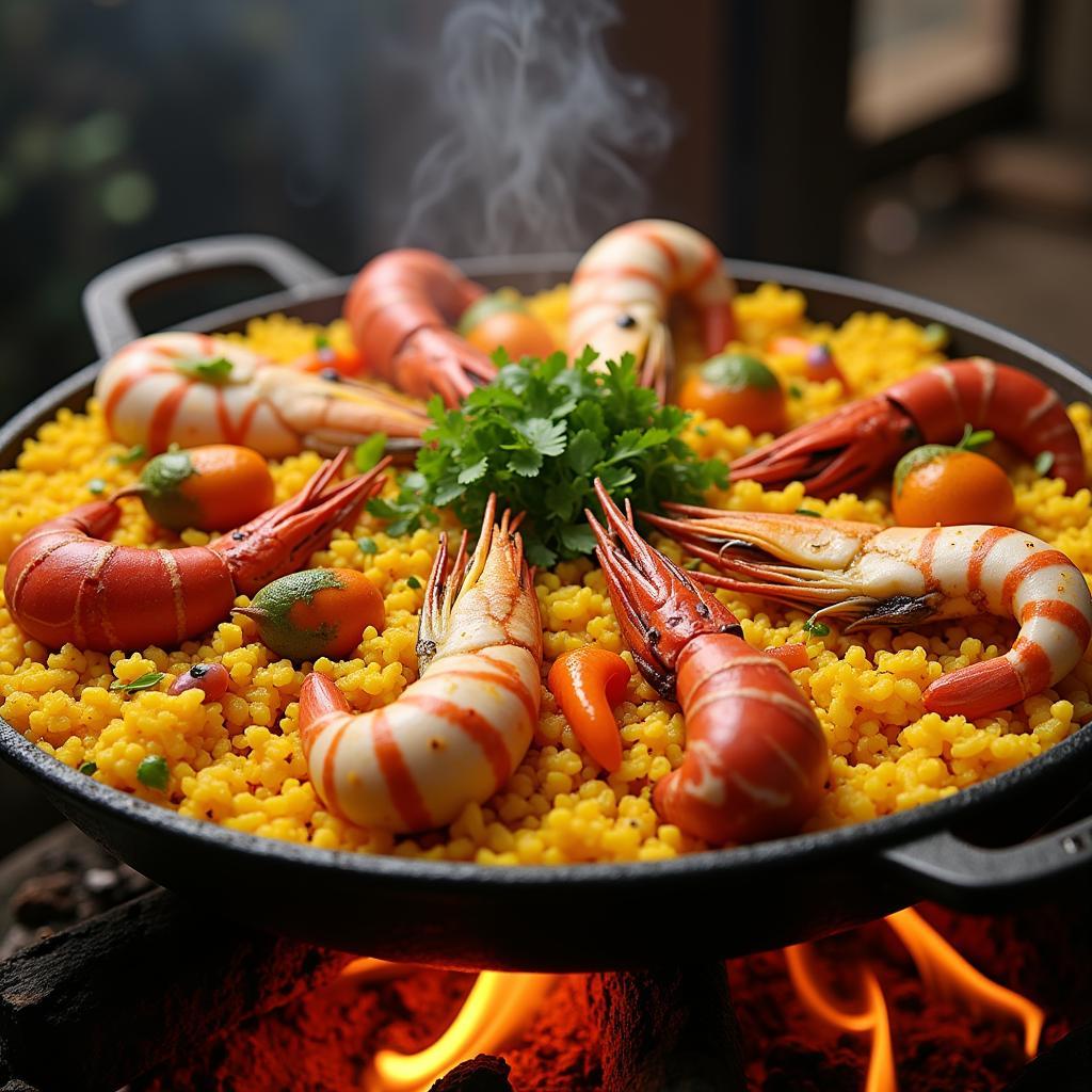 Authentic Spanish Paella Preparation