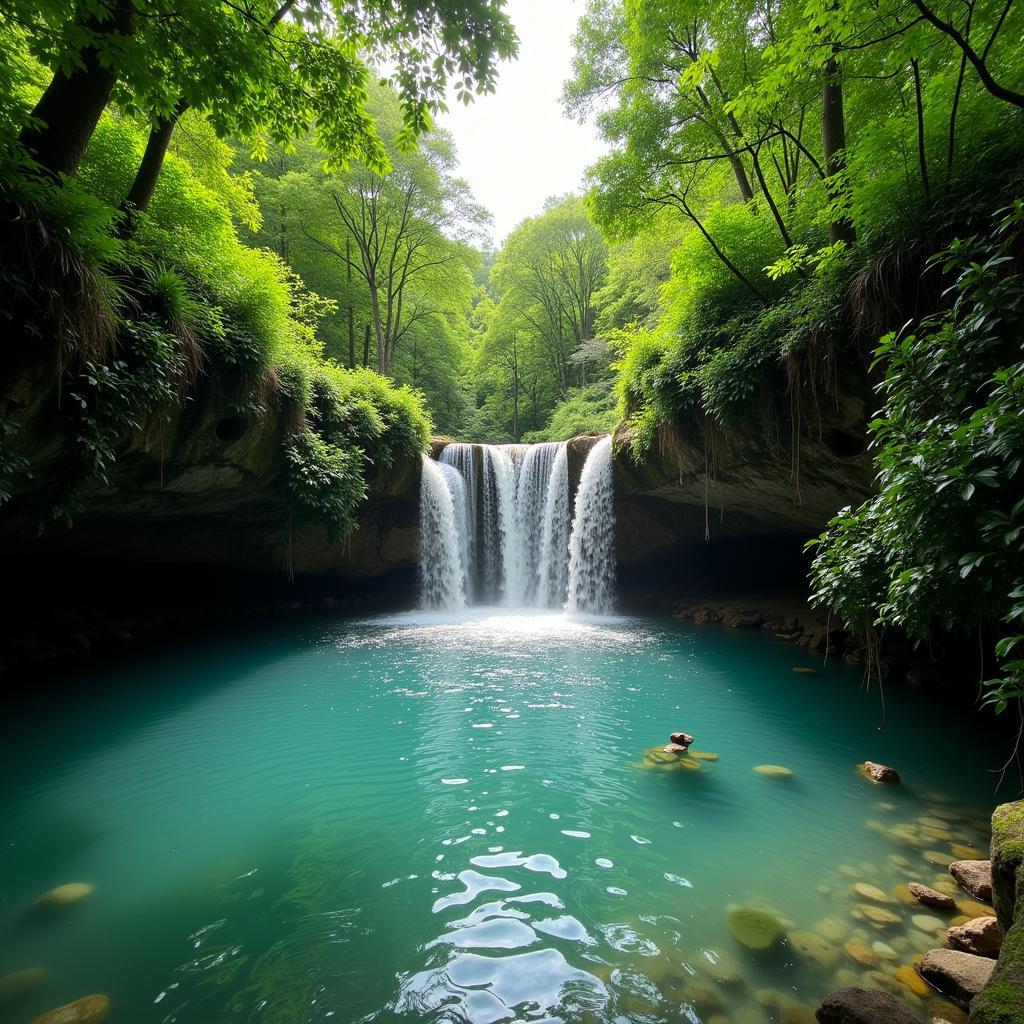 Discovering a serene hidden waterfall near AZ Homestay Bangi