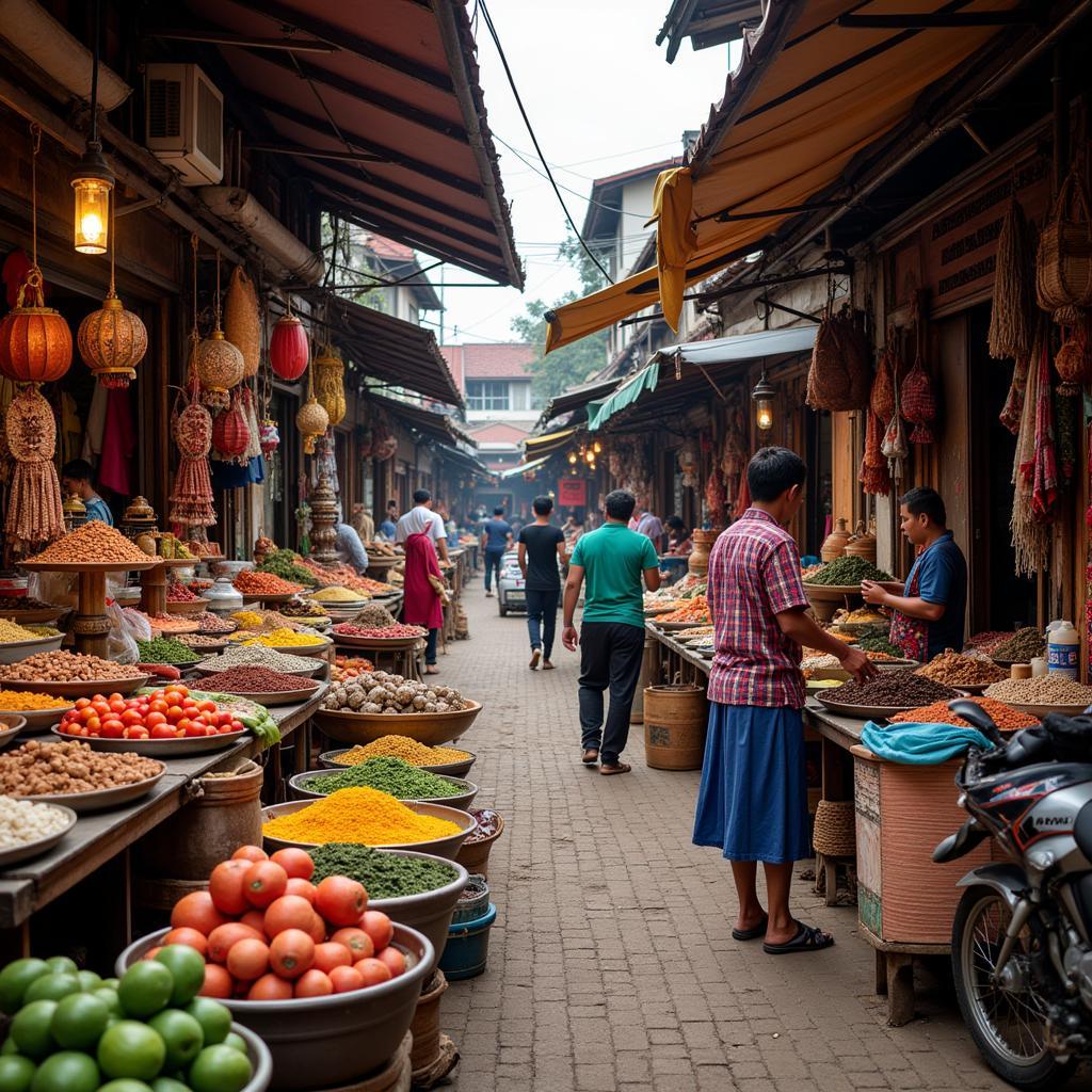 Exploring the vibrant local market in Bagan Datoh