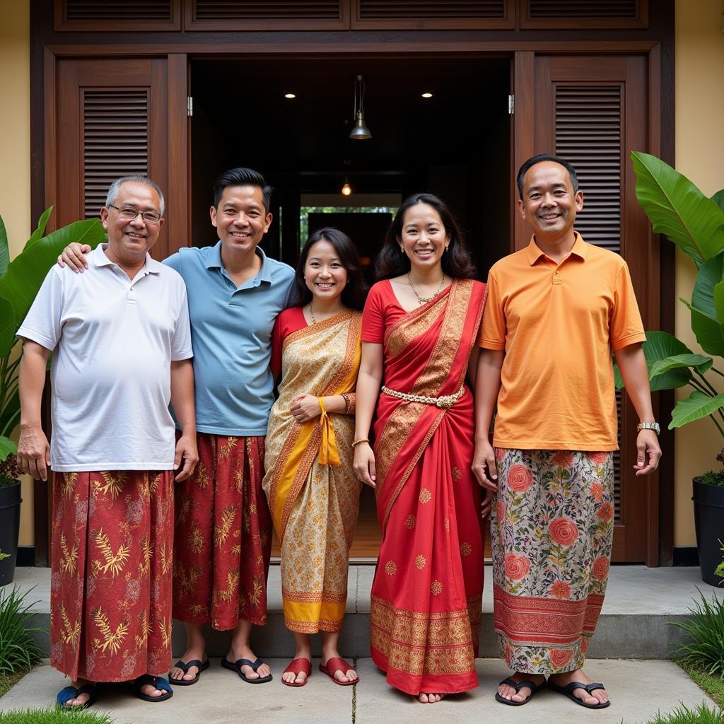 Balinese Family Welcoming Guests at Ginanata Homestay in Denpasar Barat