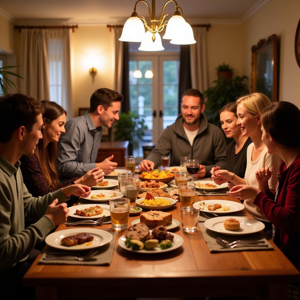 Ballarat Homestay Family Dinner