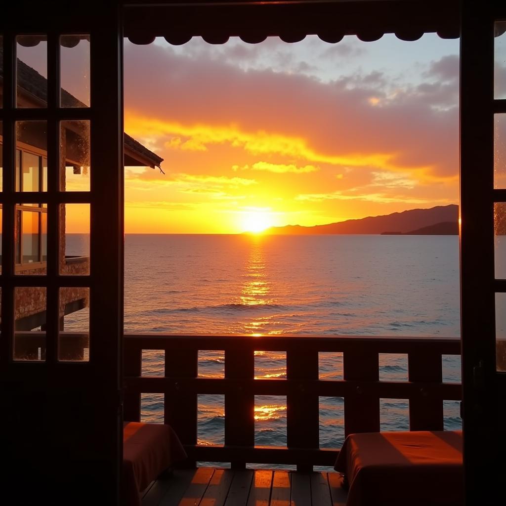 Sunrise at Balok Beach from a Homestay in Kuantan