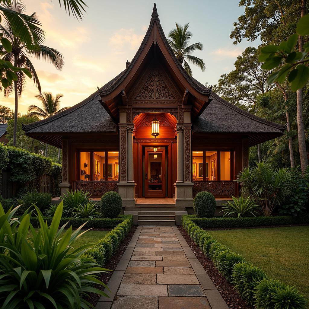 Traditional Balinese Bungalow Exterior