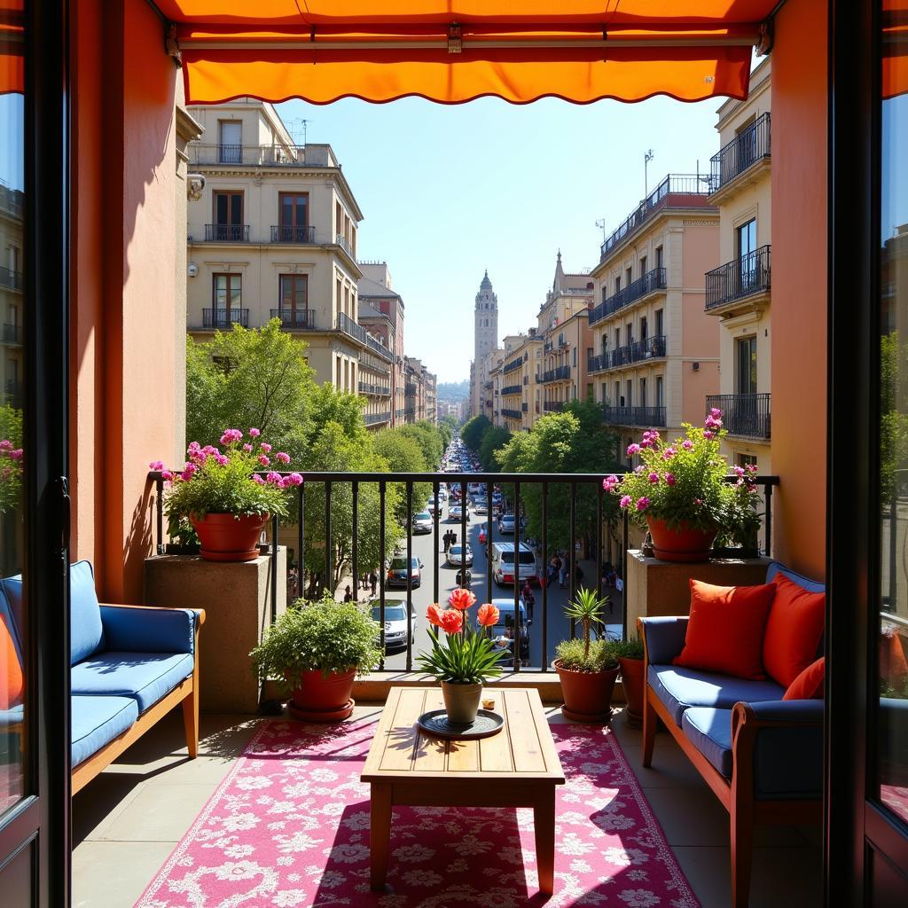 Barcelona Homestay with Stunning Balcony View of the City