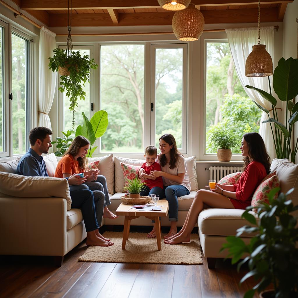 Family enjoying their Batu Ferringhi homestay