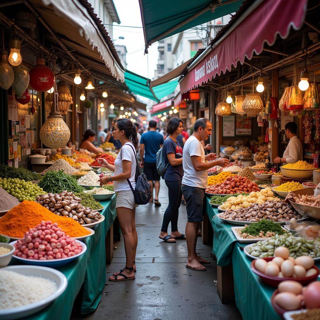 Exploring the vibrant local market in Batu Ferringhi