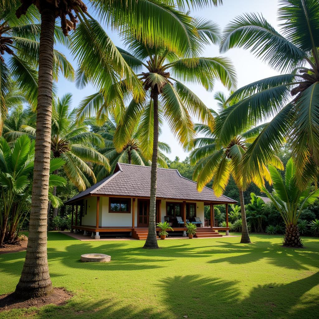 Coconut Trees at a Ben Tre Homestay