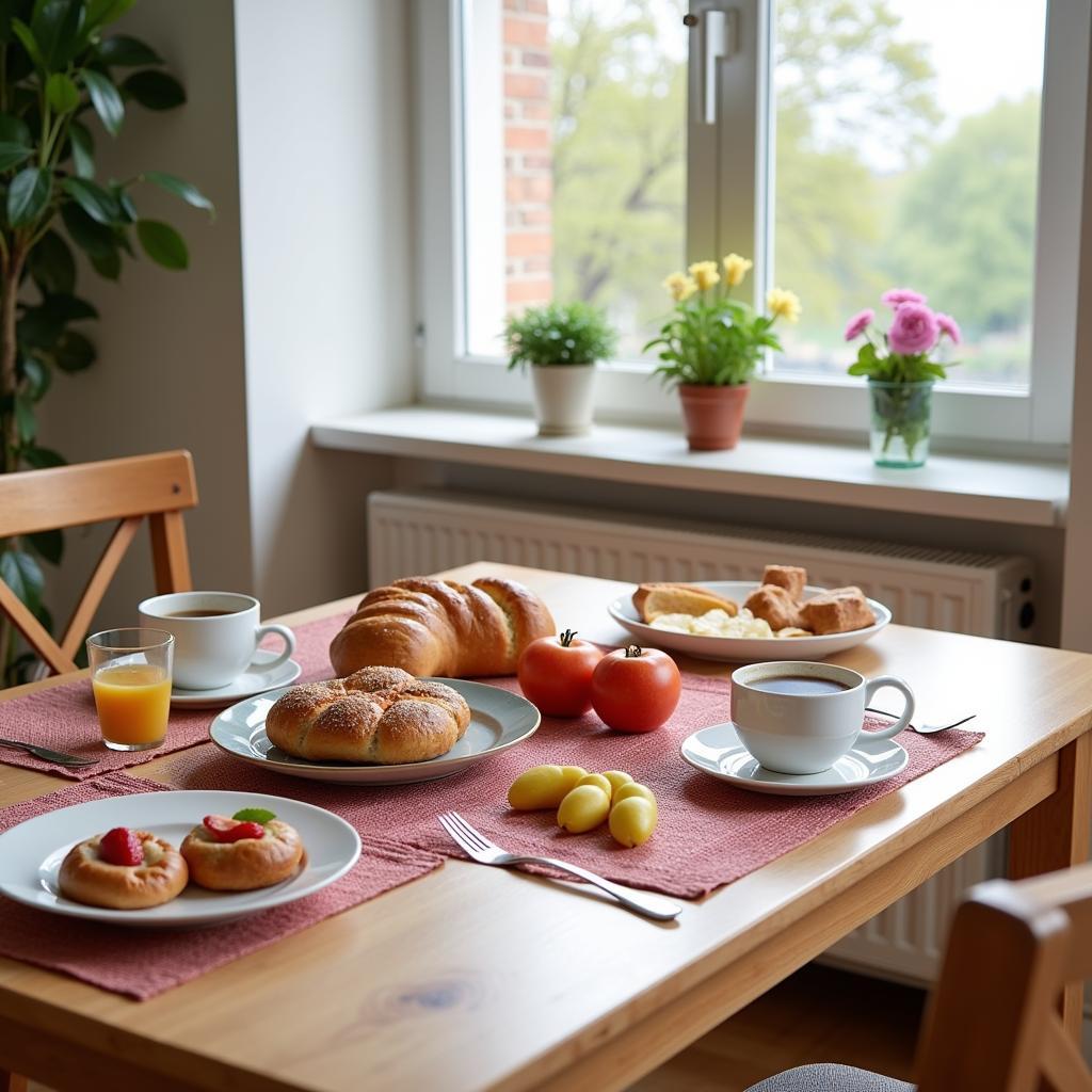 Berlin Homestay Breakfast Table