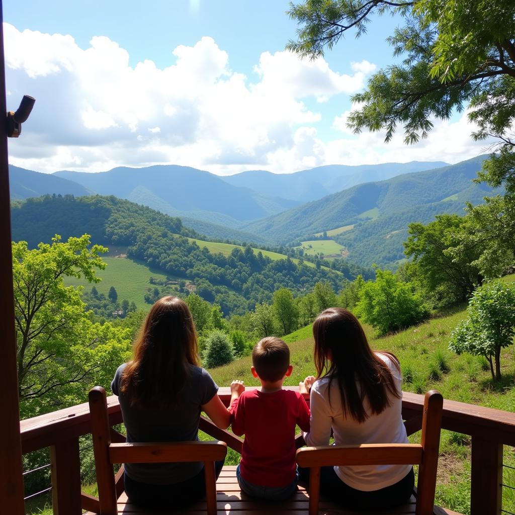 Enjoying the view from a Chikmagalur homestay