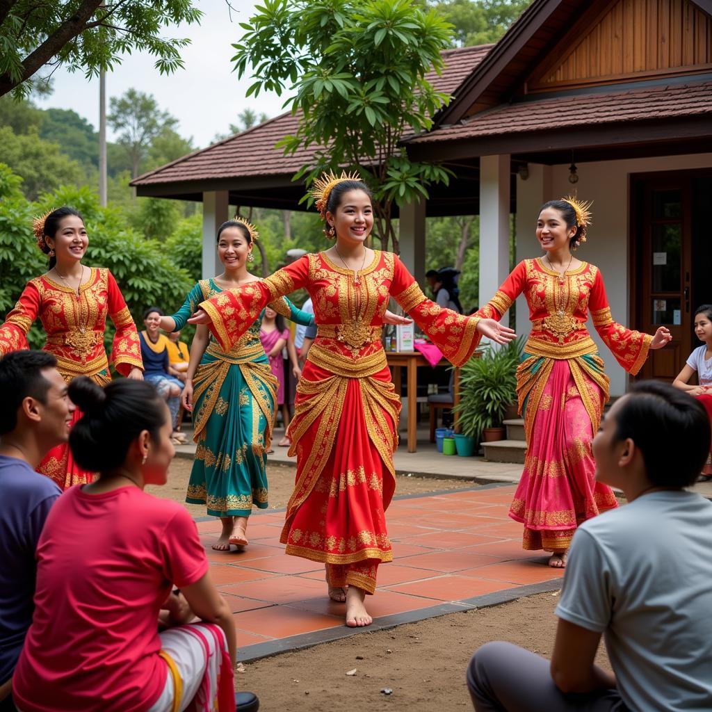 Traditional Thai Dance at a Betong Homestay