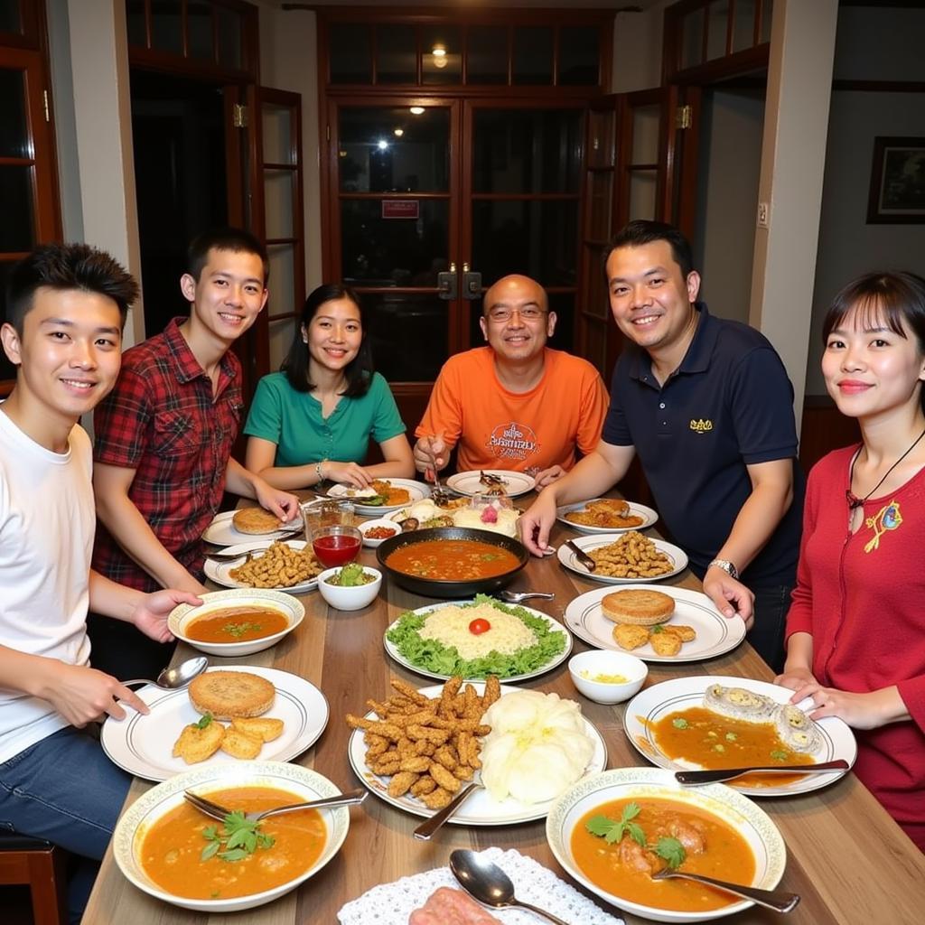 Family Dinner at Bonda Homestay