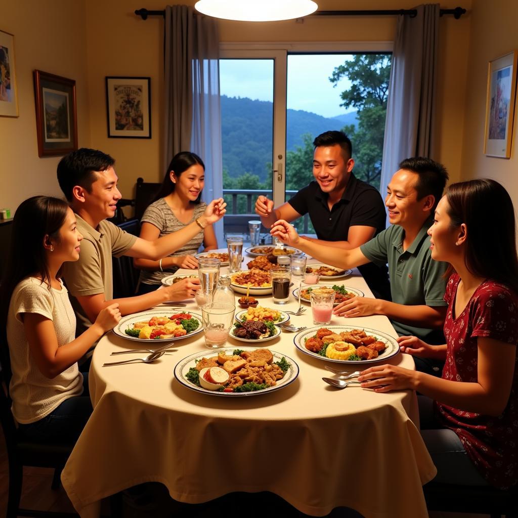 Cameron Highland Homestay Family Dinner