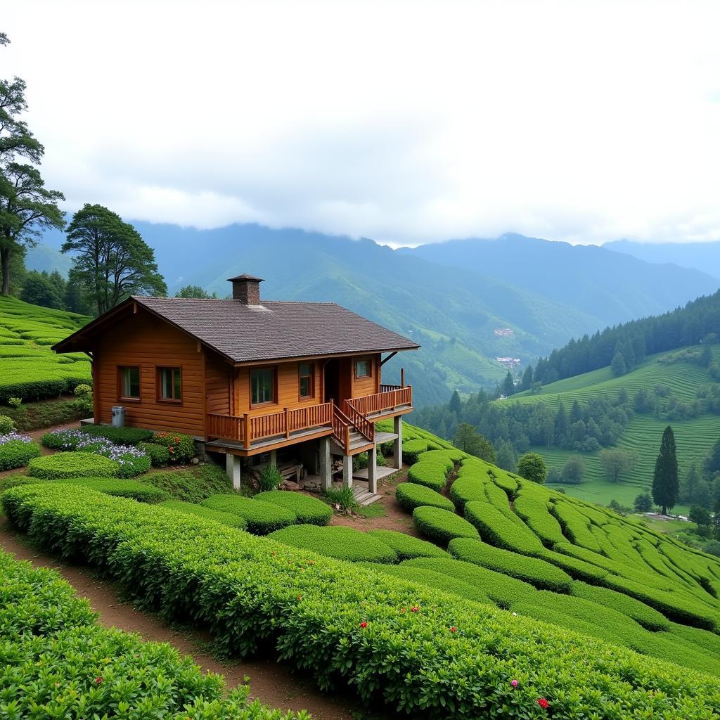 Cameron Highland homestay overlooking a tea plantation