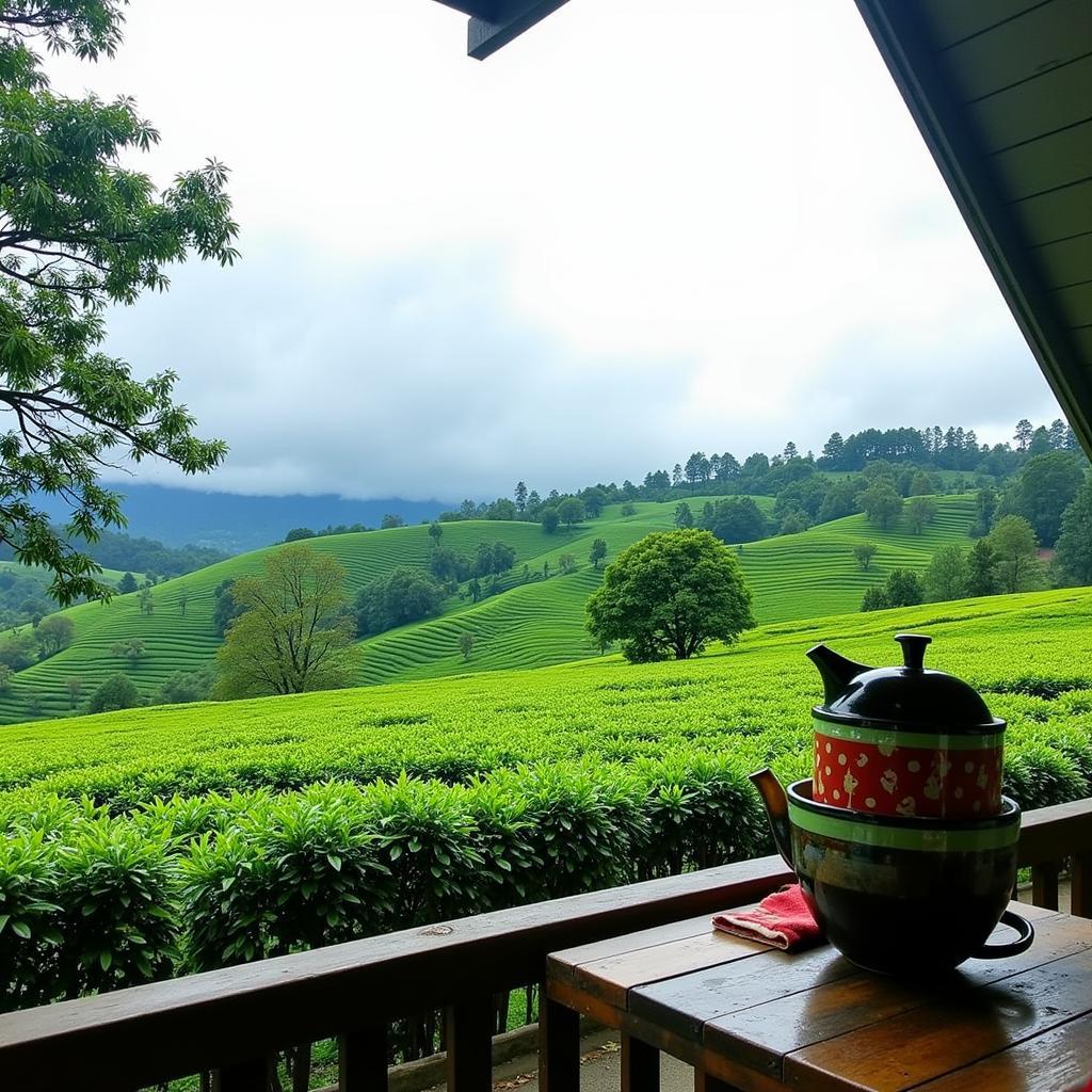 Cameron Highlands tea plantation view from a budget-friendly homestay