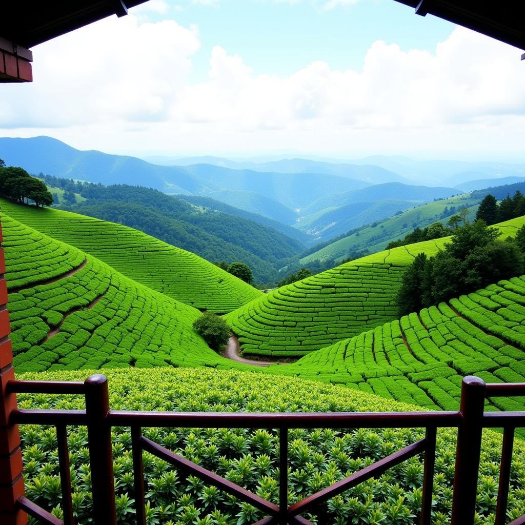 Cameron Highlands Tea Plantation View from Homestay