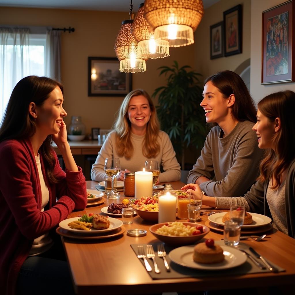 Calgary Homestay Family Dinner