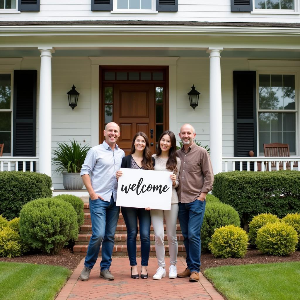 Family Welcoming Guests at a Charlottesville Homestay