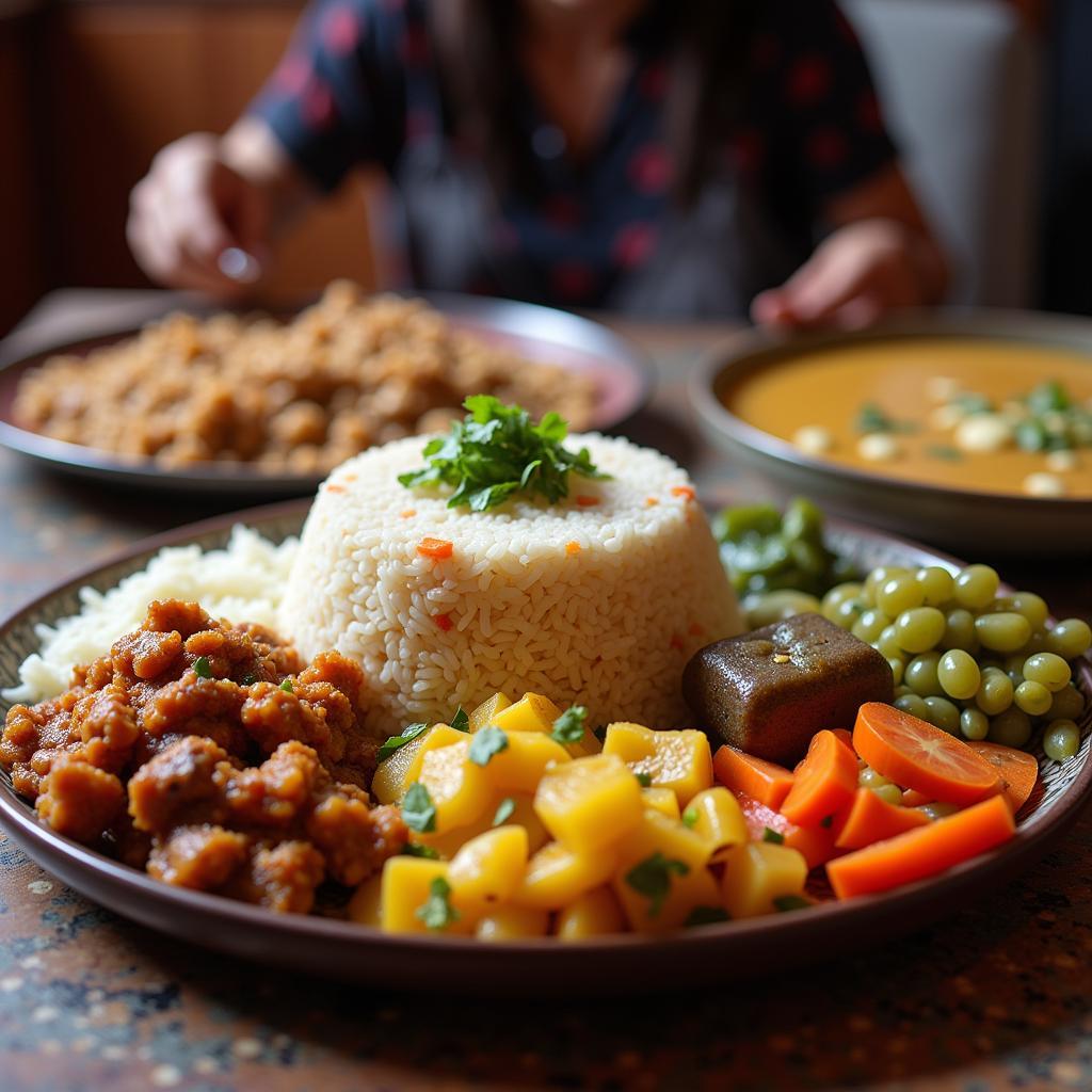 Traditional Meal at a Chatakpur Homestay