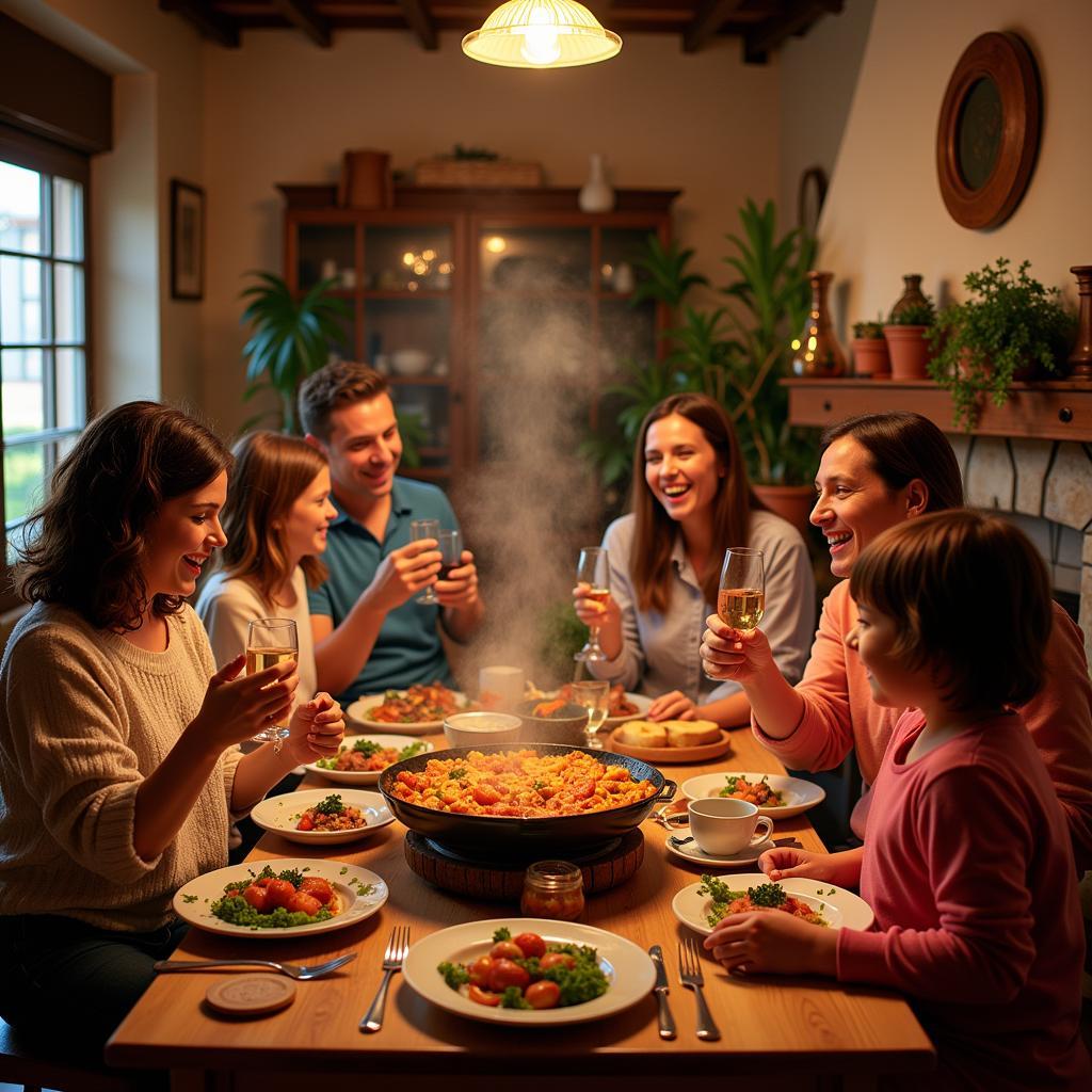 Family dinner in a Chatawan Homestay