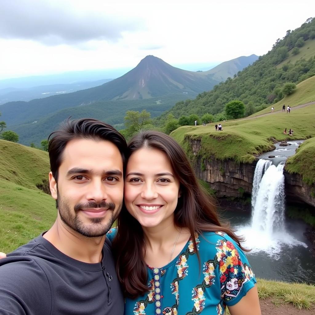 Couple exploring Chikmagalur's attractions