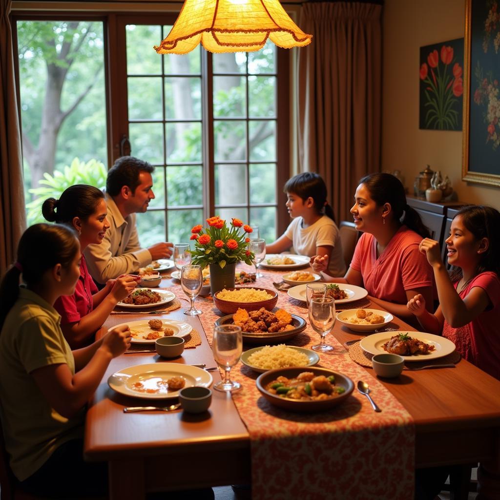 Family Meal at a Chikmagalur Homestay