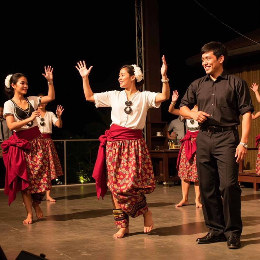 Enjoying a Cultural Performance at a Cirebon Homestay