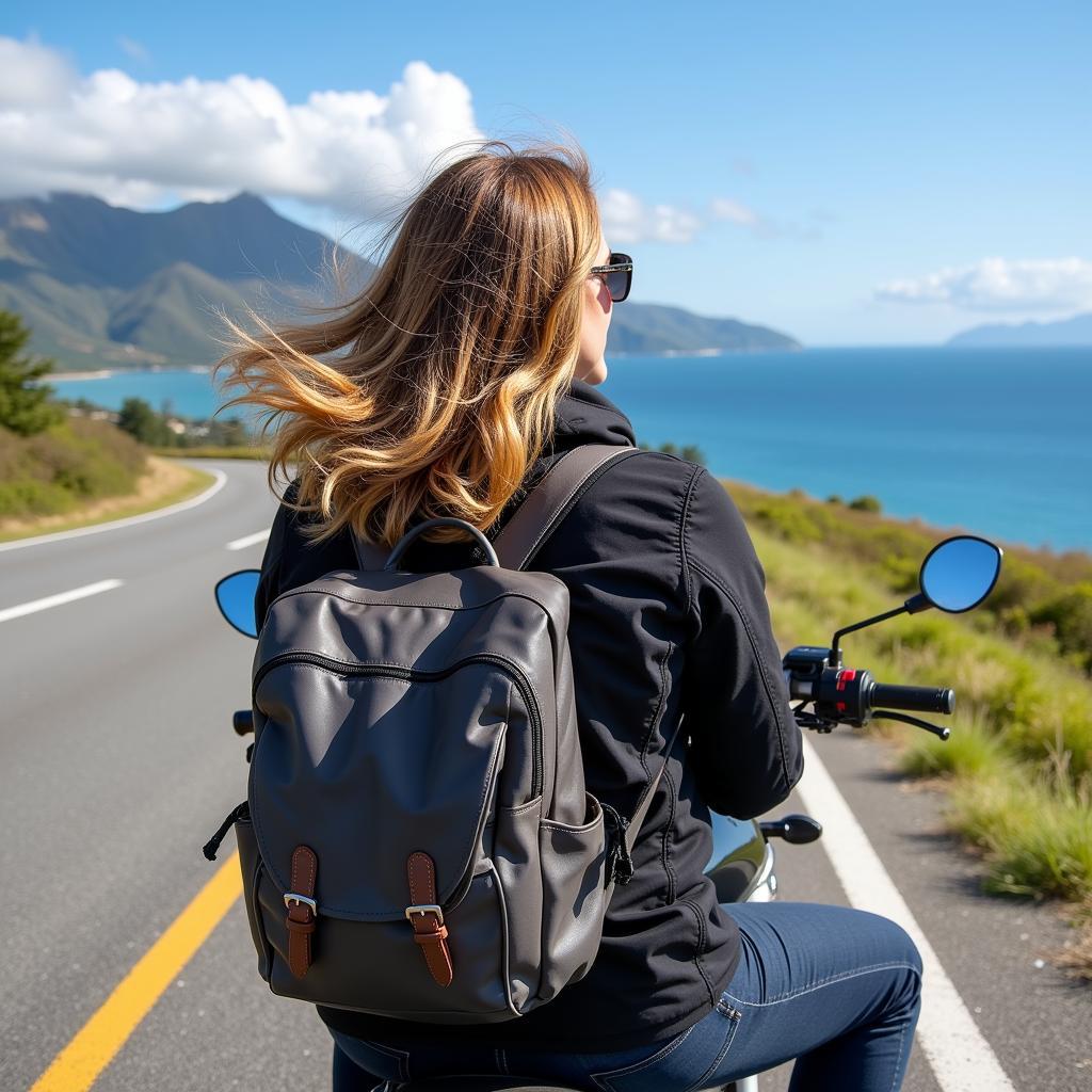 A traveler exploring Co To Island on a motorbike in 2017, showcasing the freedom and adventure of independent travel.