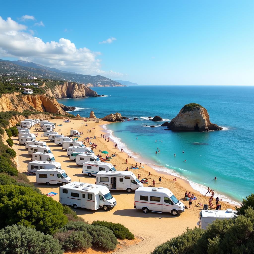 Coastal homestay RV park with stunning ocean views in Spain