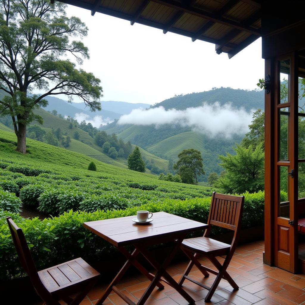 Scenic view of a coffee estate homestay in Chikmagalur