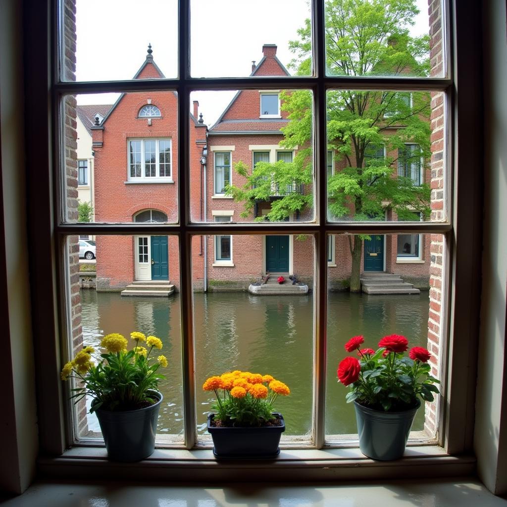 Enjoy a serene canal view from your Colmar homestay.