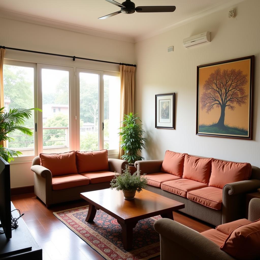 Comfortable living room in a Colombo homestay