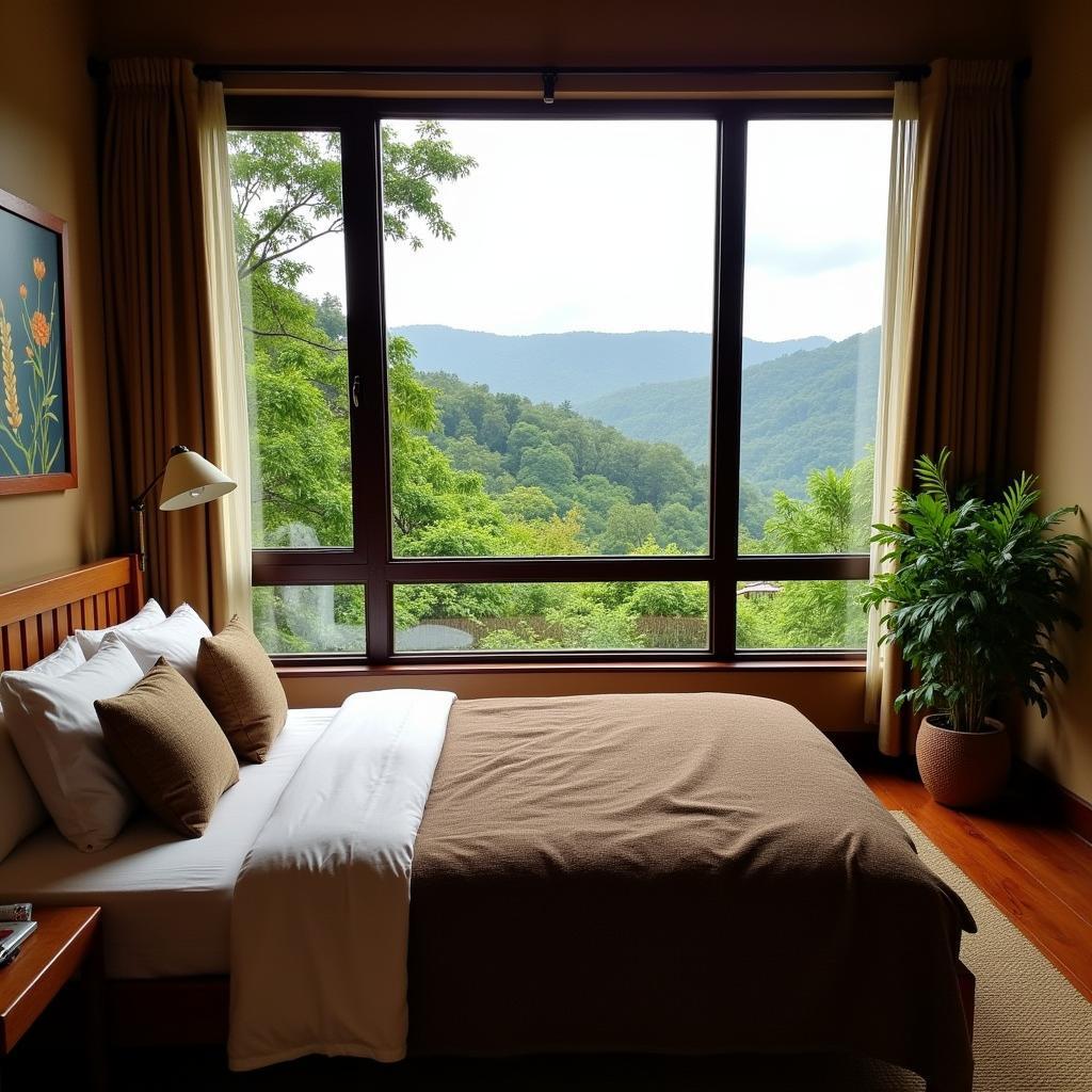 Coorg Homestay Bedroom with Scenic View