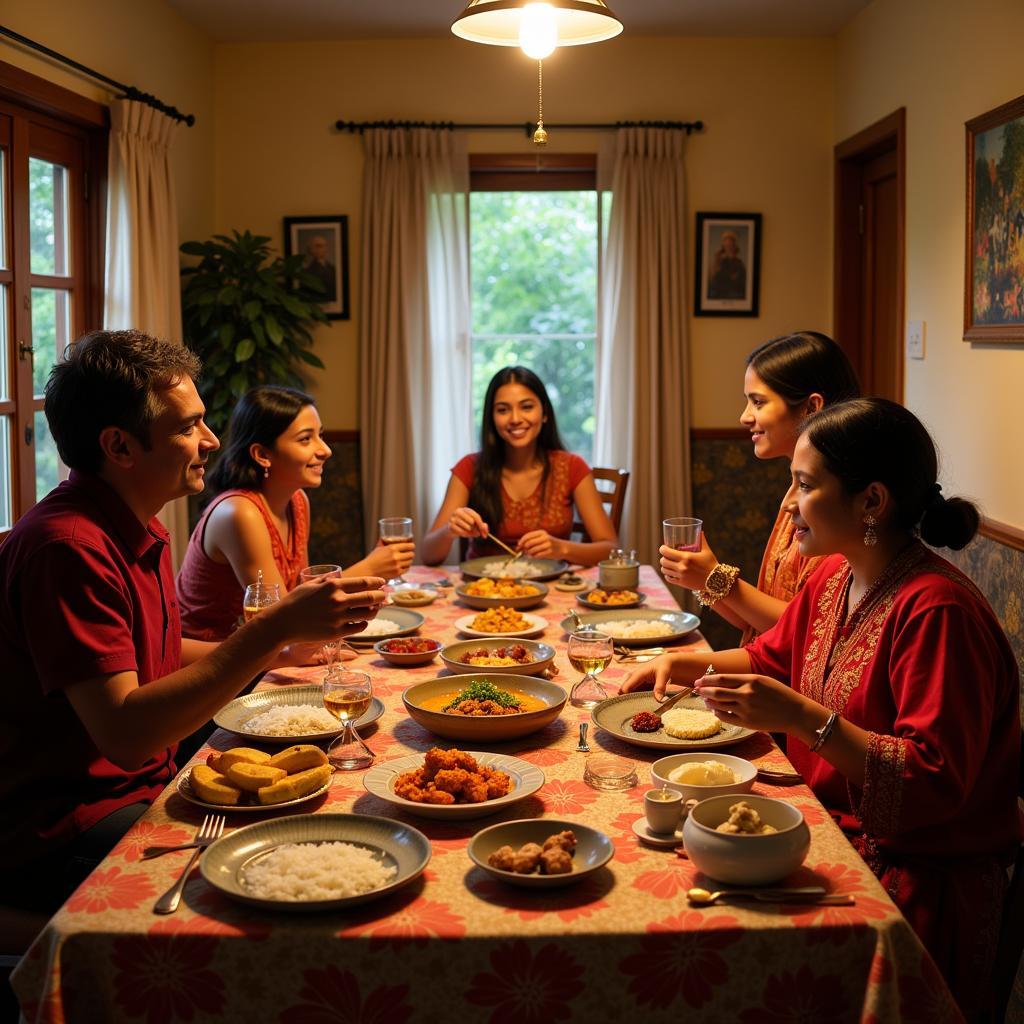 Coorg Homestay Family Dinner