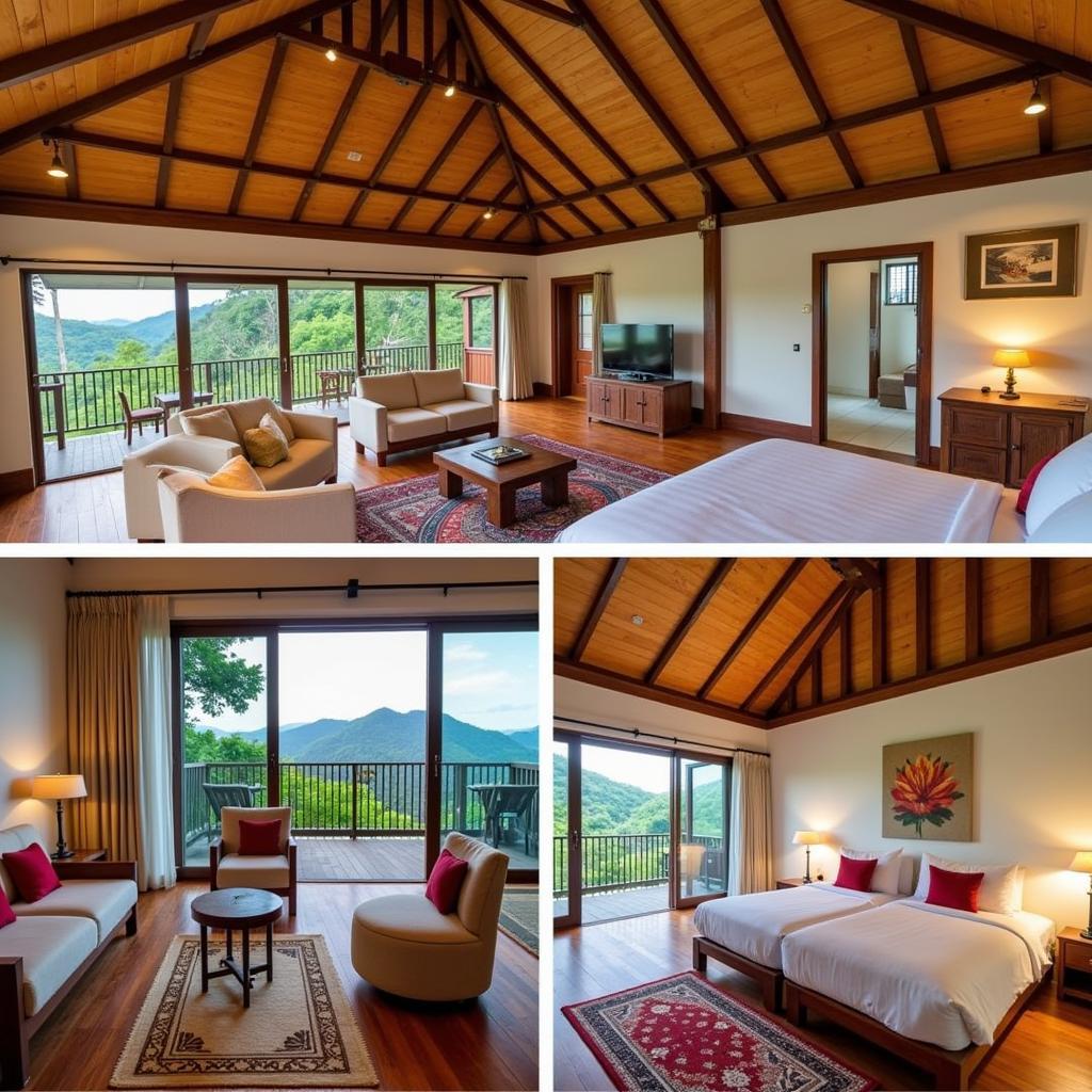 Spacious and elegant interiors of a Coorg homestay