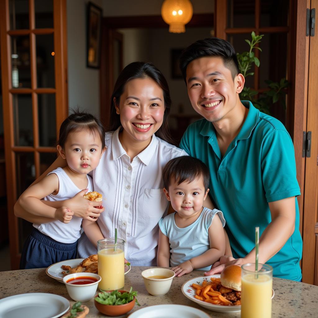 Family at Cuong Thinh Homestay