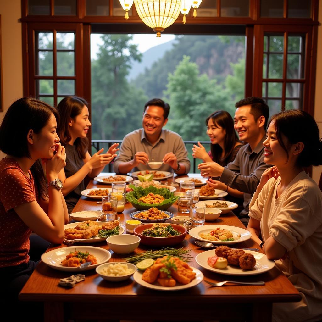 Dalat Homestay Family Dinner