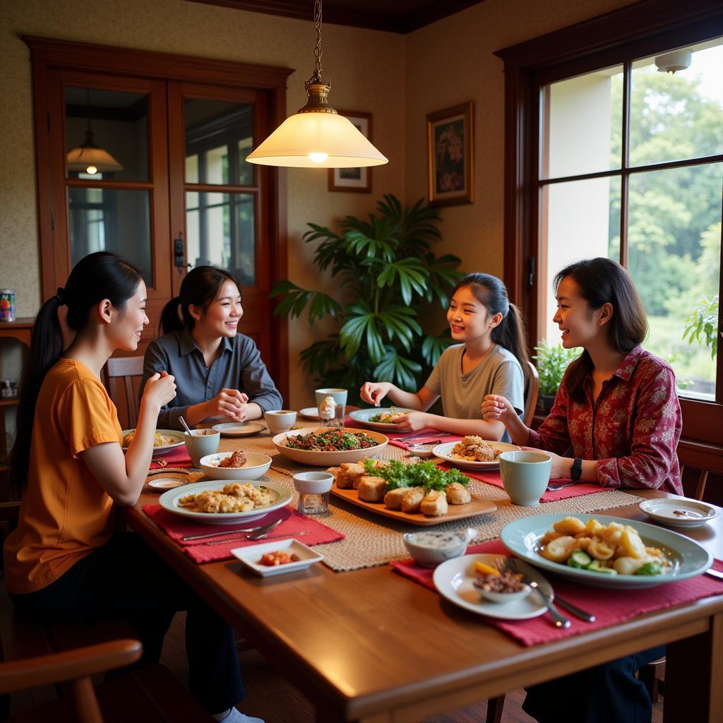 Family Meal at a Dalat Homestay