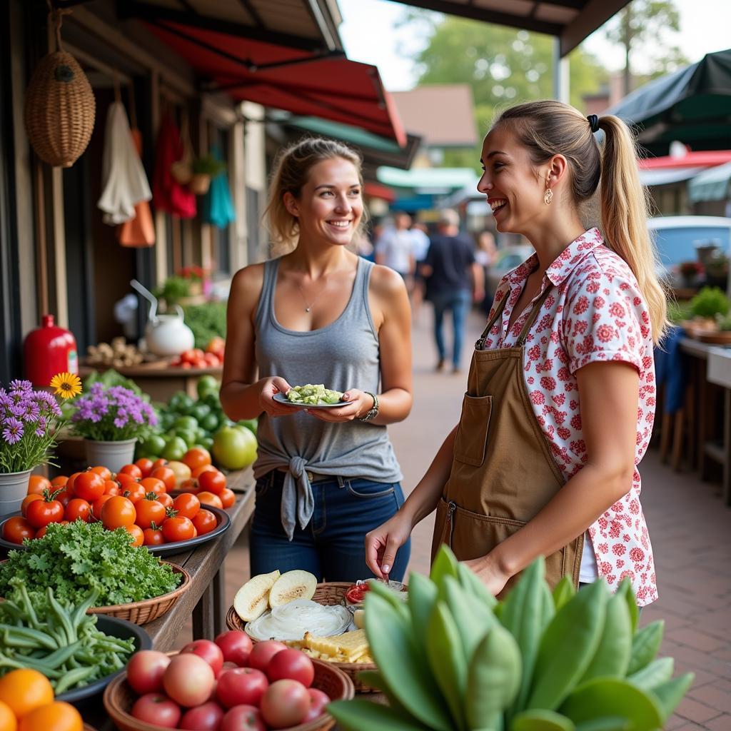 Visiting a local market with a Darwin homestay host