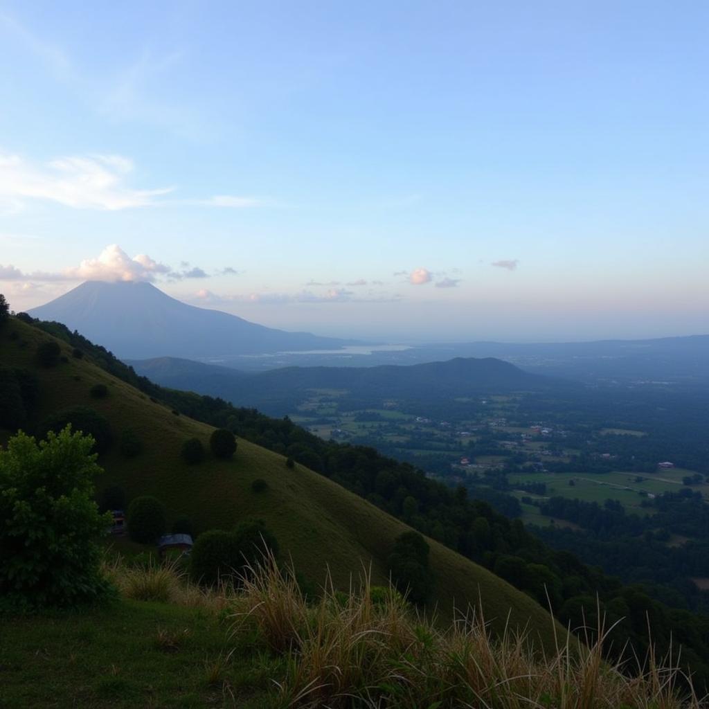 Dieng Plateau View from Adeeva Homestay