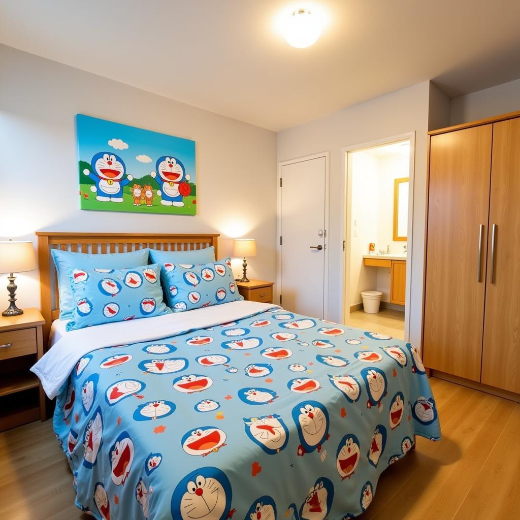 Cozy Bedroom in Doraemon Themed Melaka Homestay