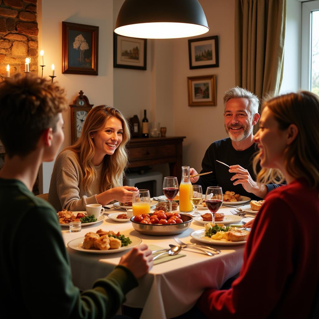 Dublin Homestay Family Dinner