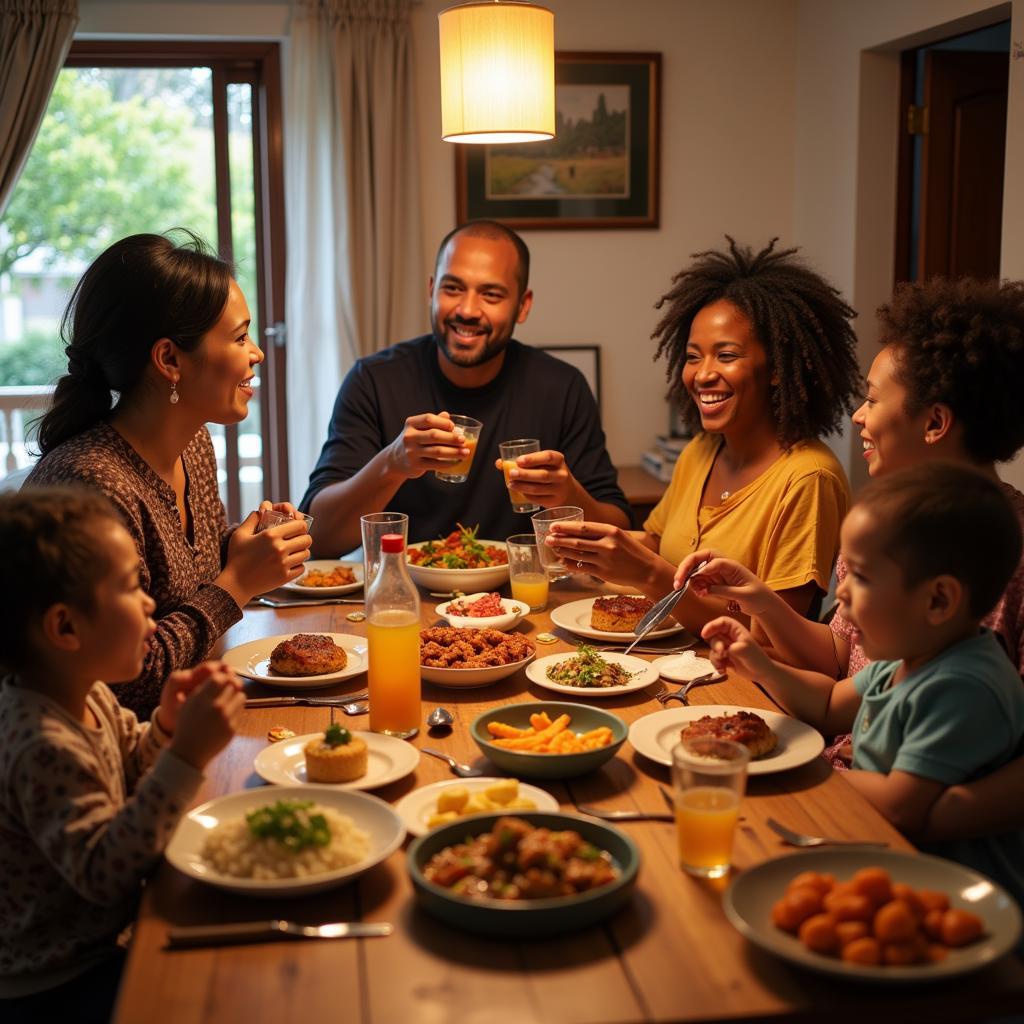 Durban Homestay Family Dinner