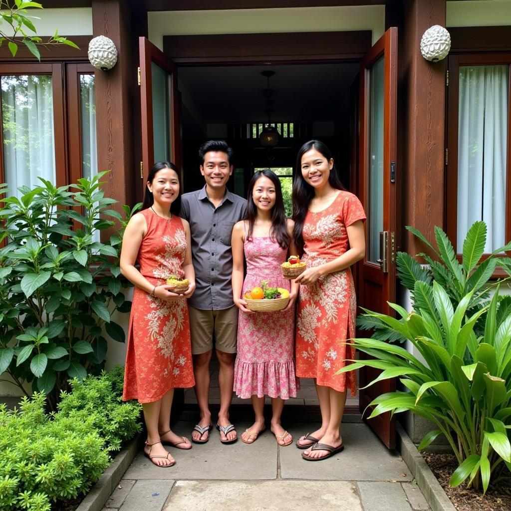 Balinese Welcome at Ega Homestay