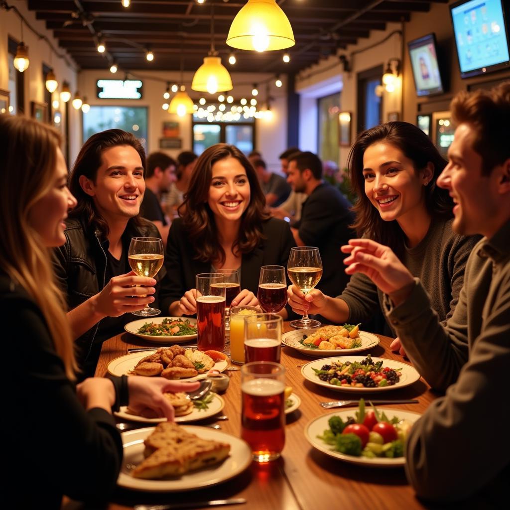 Enjoying Tapas at a Local Bar