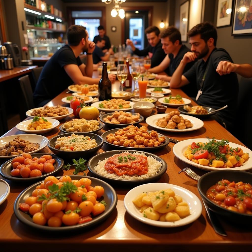 Enjoying Tapas in Barcelona, Spain