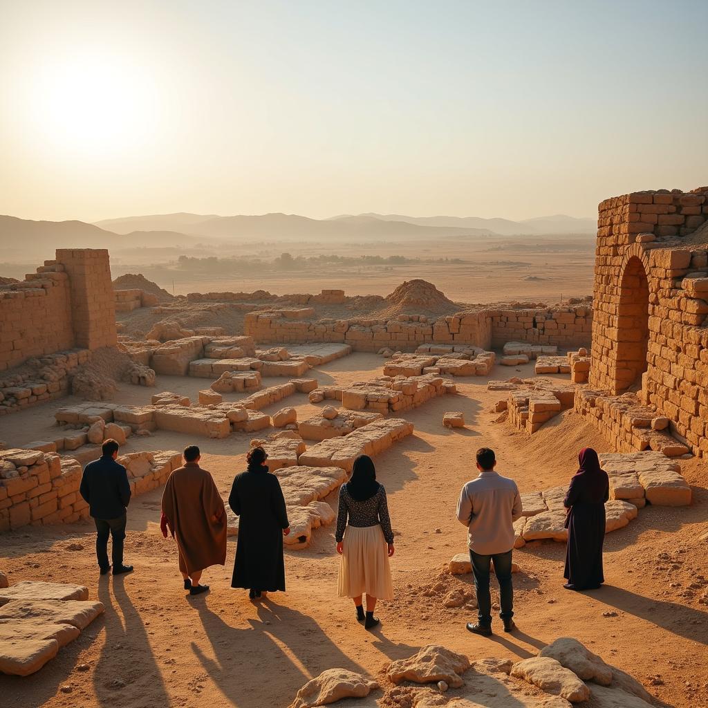Exploring the ancient Mesopotamian ruins during a homestay in Iraq
