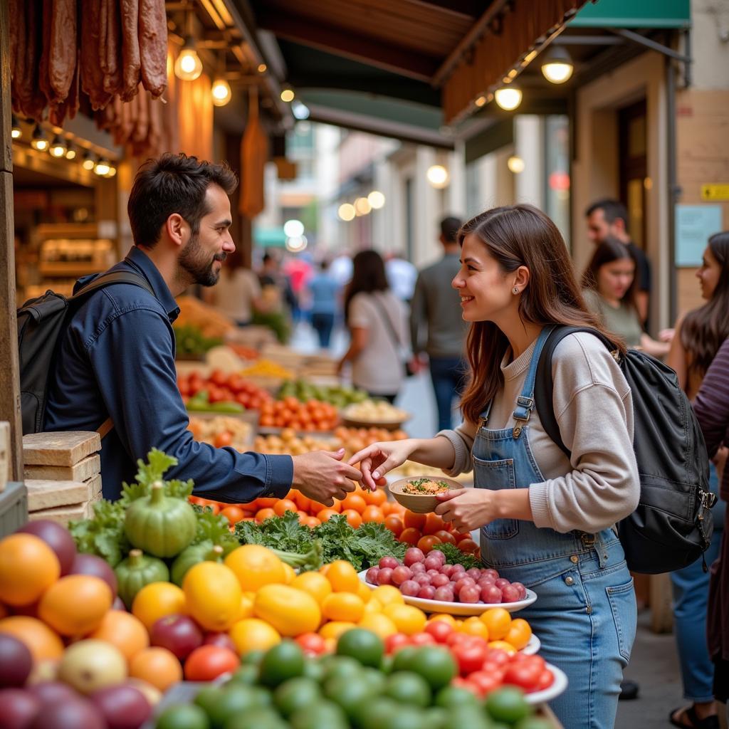 Exploring a Local Market in Barcelona with a Host